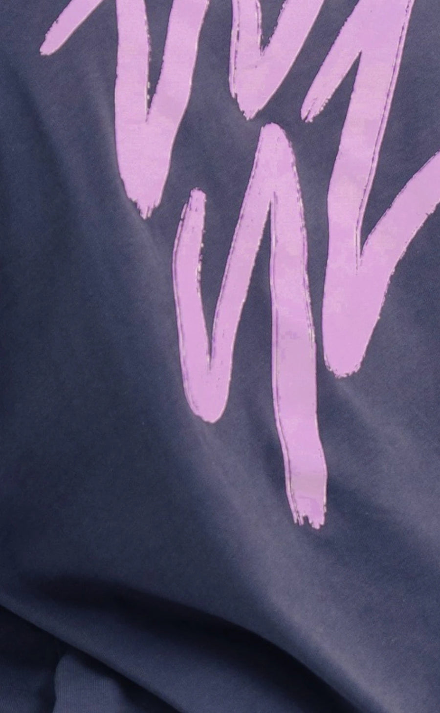 Washed Navy tee detail