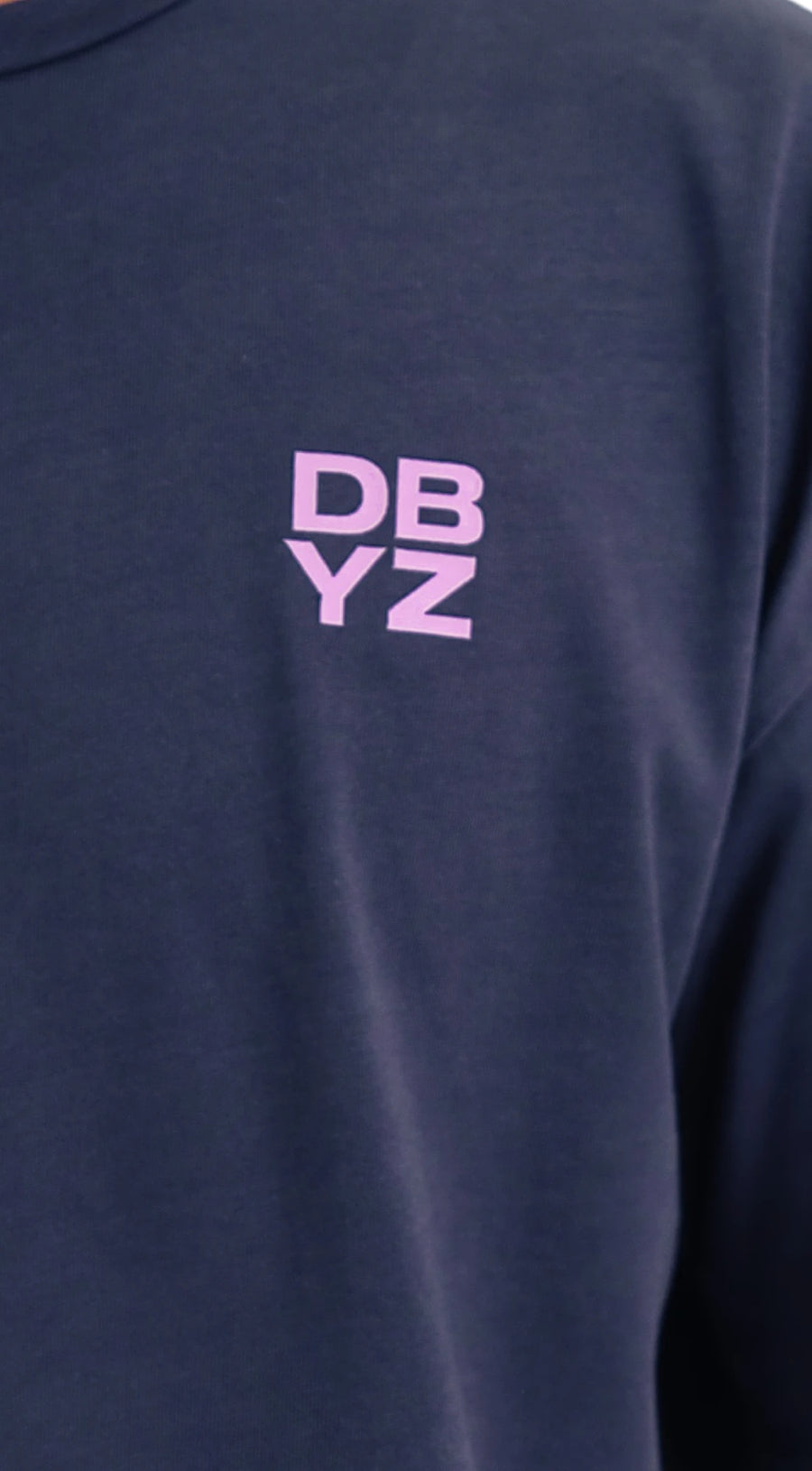 Washed Navy tee detail