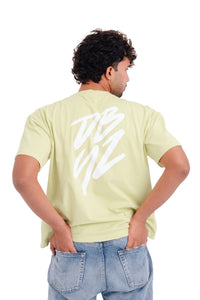 DBYZ Brush Oversized Tee in Pistachio, back print